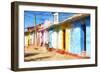 Cuba Painting - Colorful Street-Philippe Hugonnard-Framed Art Print