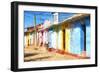 Cuba Painting - Colorful Street-Philippe Hugonnard-Framed Art Print