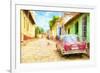 Cuba Painting - Colourful Street-Philippe Hugonnard-Framed Art Print