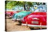 Cuba Painting - Cuba Classic Cars-Philippe Hugonnard-Stretched Canvas