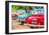 Cuba Painting - Cuba Classic Cars-Philippe Hugonnard-Framed Premium Giclee Print