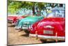 Cuba Painting - Cuba Classic Cars-Philippe Hugonnard-Mounted Premium Giclee Print