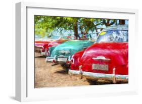 Cuba Painting - Cuba Classic Cars-Philippe Hugonnard-Framed Art Print