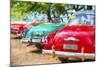 Cuba Painting - Cuba Classic Cars-Philippe Hugonnard-Mounted Art Print