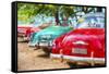 Cuba Painting - Cuba Classic Cars-Philippe Hugonnard-Framed Stretched Canvas