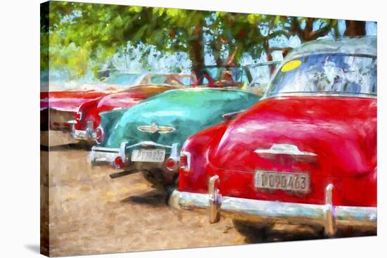 Cuba Painting - Cuba Classic Cars-Philippe Hugonnard-Stretched Canvas