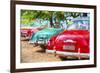 Cuba Painting - Cuba Classic Cars-Philippe Hugonnard-Framed Art Print