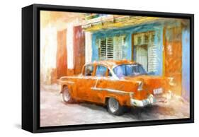 Cuba Painting - Cuban Car-Philippe Hugonnard-Framed Stretched Canvas