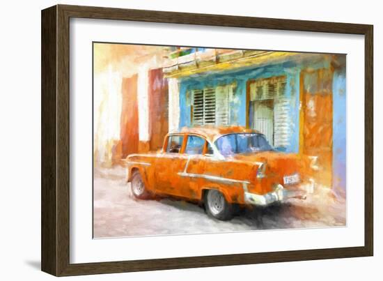 Cuba Painting - Cuban Car-Philippe Hugonnard-Framed Art Print