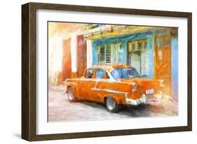 Cuba Painting - Cuban Car-Philippe Hugonnard-Framed Art Print