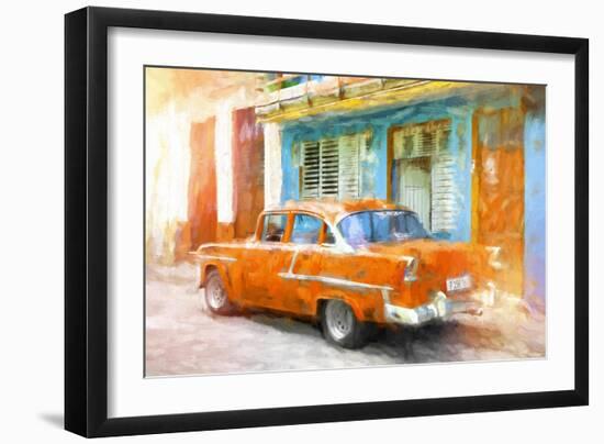 Cuba Painting - Cuban Car-Philippe Hugonnard-Framed Art Print