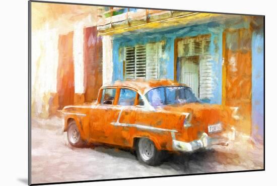 Cuba Painting - Cuban Car-Philippe Hugonnard-Mounted Art Print