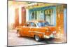 Cuba Painting - Cuban Car-Philippe Hugonnard-Mounted Art Print