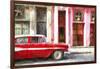 Cuba Painting - Cuban Chevy-Philippe Hugonnard-Framed Art Print