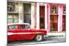 Cuba Painting - Cuban Chevy-Philippe Hugonnard-Mounted Art Print