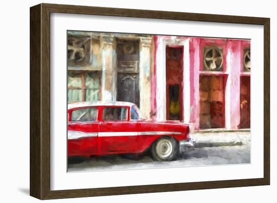 Cuba Painting - Cuban Chevy-Philippe Hugonnard-Framed Art Print