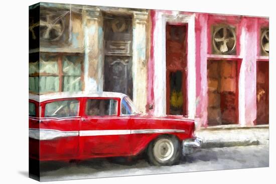 Cuba Painting - Cuban Chevy-Philippe Hugonnard-Stretched Canvas