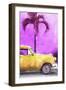 Cuba Painting - Dark Yellow Chevy-Philippe Hugonnard-Framed Art Print