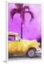 Cuba Painting - Dark Yellow Chevy-Philippe Hugonnard-Framed Art Print