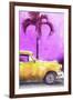 Cuba Painting - Dark Yellow Chevy-Philippe Hugonnard-Framed Art Print