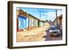 Cuba Painting - Desert Street-Philippe Hugonnard-Framed Art Print