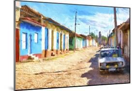 Cuba Painting - Desert Street-Philippe Hugonnard-Mounted Art Print