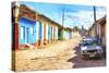 Cuba Painting - Desert Street-Philippe Hugonnard-Stretched Canvas