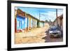 Cuba Painting - Desert Street-Philippe Hugonnard-Framed Art Print