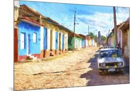 Cuba Painting - Desert Street-Philippe Hugonnard-Mounted Art Print