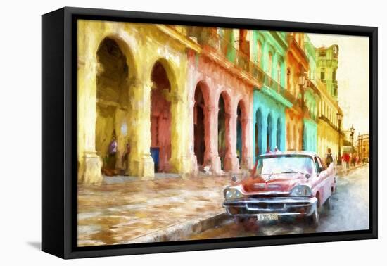 Cuba Painting - End of the day in Havana-Philippe Hugonnard-Framed Stretched Canvas