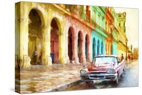 Cuba Painting - End of the day in Havana-Philippe Hugonnard-Stretched Canvas