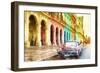 Cuba Painting - End of the day in Havana-Philippe Hugonnard-Framed Art Print