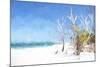Cuba Painting - Forgotten Beach II-Philippe Hugonnard-Mounted Art Print
