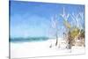 Cuba Painting - Forgotten Beach II-Philippe Hugonnard-Stretched Canvas