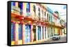 Cuba Painting - Fulls of Colors-Philippe Hugonnard-Framed Stretched Canvas