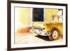 Cuba Painting - Golden Car-Philippe Hugonnard-Framed Art Print