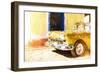 Cuba Painting - Golden Car-Philippe Hugonnard-Framed Art Print