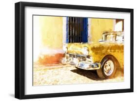 Cuba Painting - Golden Car-Philippe Hugonnard-Framed Art Print