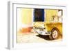 Cuba Painting - Golden Car-Philippe Hugonnard-Framed Art Print