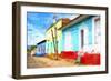 Cuba Painting - Green Bikes-Philippe Hugonnard-Framed Premium Giclee Print