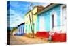 Cuba Painting - Green Bikes-Philippe Hugonnard-Stretched Canvas