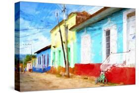 Cuba Painting - Green Bikes-Philippe Hugonnard-Stretched Canvas