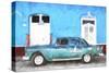 Cuba Painting - Havana Blue-Philippe Hugonnard-Stretched Canvas