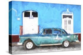 Cuba Painting - Havana Blue-Philippe Hugonnard-Stretched Canvas