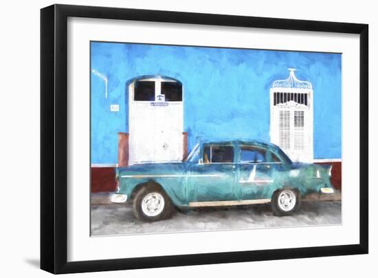 Cuba Painting - Havana Blue-Philippe Hugonnard-Framed Art Print