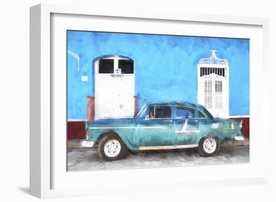 Cuba Painting - Havana Blue-Philippe Hugonnard-Framed Art Print