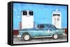 Cuba Painting - Havana Blue-Philippe Hugonnard-Framed Stretched Canvas