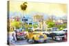 Cuba Painting - Havana Classic Cars-Philippe Hugonnard-Stretched Canvas