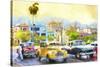Cuba Painting - Havana Classic Cars-Philippe Hugonnard-Stretched Canvas