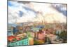 Cuba Painting - Havana Colorful City-Philippe Hugonnard-Mounted Art Print